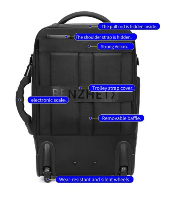 travel trolley vacuum compression business backpacks bags for man wheeled backpack on wheels luggage rolling bags for boardable