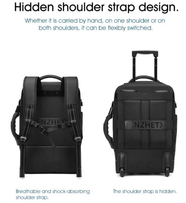 travel trolley vacuum compression business backpacks bags for man wheeled backpack on wheels luggage rolling bags for boardable
